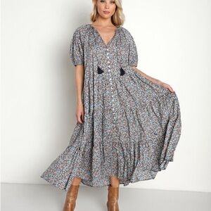 Spell Poppy Smocked Gown